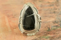 Genuine White Lightening Sterling Silver Ring